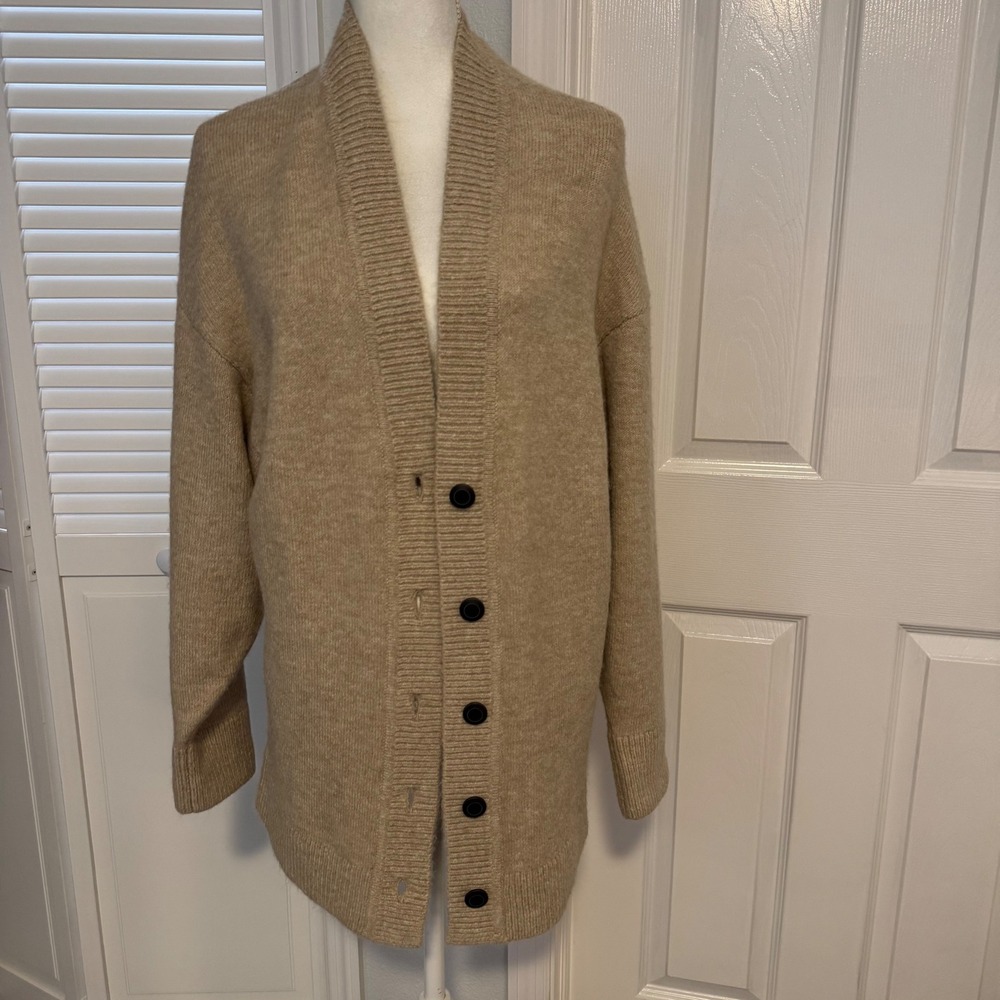 ASTR the Label Oatmeal Wool Blend Button Front Cardigan Sweater XS